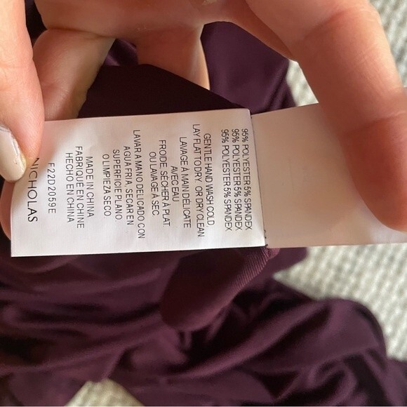 NWOT Nicholas Cory One Shoulder Embellished Gown 8 - Picture 7 of 7